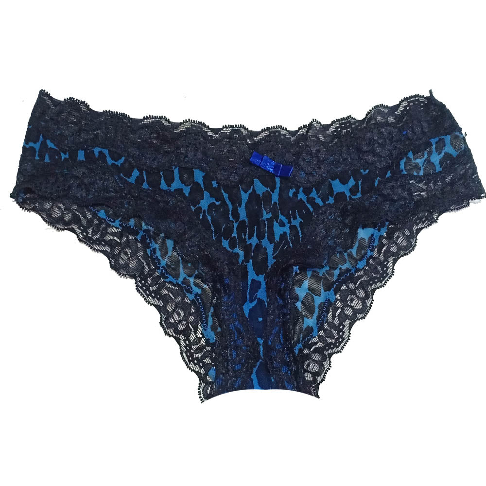 Victoria's Secret Cheeky Scalloped Lace Hipster In Blue