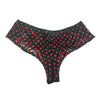 Carla&#39;s Secret Lingerie Red Dotted Black Mesh Full Visible Lacy Hipster Panty - lacysouls