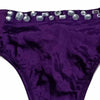 Splash Purple Coloured Front Stone Thong - lacysouls