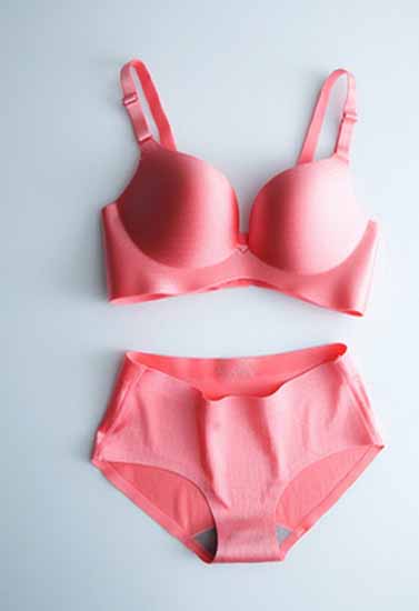 "Seductive" Pink Seamless Padded Pushup Bra Panty Set - lacysouls