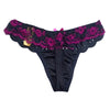 Closer Women&#39;s Super Seductive Floral Lace Partial See Through Flirty Thong Hipster - lacysouls