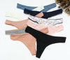 6 pack pure cotton multicolor thong panties - lacysouls