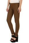Brown Coloured Skinny Jeggings - lacysouls