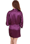 Calida Crepe Purple Robe With Free Thong Panty - lacysouls