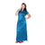 "Comfy" Blue Satin Full Length Nightgown - lacysouls