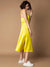 French Daina Silk Satin bright Yellow Slip dress - lacysouls
