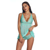 French diana Turquoise sheer babydoll nightwear - lacysouls