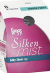 L&#39;eggs silken mist black mist control top sheer toe - lacysouls