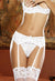 Warner's White Floral Lace Garter Belt - lacysouls
