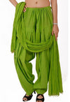 Parrot Green Handmade Cotton Patiala Salwar - lacysouls