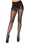 Flirty Sheer Black Pantyhose Crotchless - lacysouls