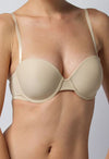 &quot;COMFY&quot; Smooth Seamless Strapless Beige Convertible Padded Bra - lacysouls