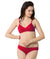 "Cute" Solid Red Pure Cotton Bra Panty Set - lacysouls