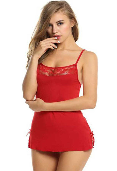 "Women's" Sexy Self Design Red Babydoll - lacysouls
