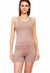 "Women" Solid Pink, Beige Top &amp; Shorts Nightwear Set - lacysouls