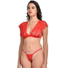 &quot;Very Sexy&quot; Red Lace Bra G-String Set - lacysouls