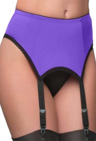 Classy Purple organic stretch cotton garter belt - lacysouls