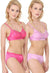 Women Pink Eye-Catcher Bra Panty Sets Pack Of 2 - lacysouls