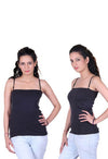 Beautiful Black Pack Of 2 Ladies Camisoles - lacysouls