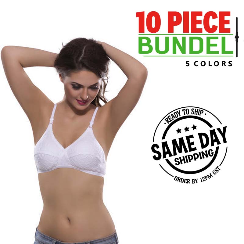 Clearance sale Pack of 10 cotton summer bras - lacysouls