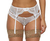 Plus size lace mesh garter &amp;amp; thong set - lacysouls