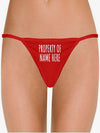 Sexy Red Cotton Personalized String Thong Panty - lacysouls