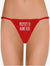 Sexy Red Cotton Personalized String Thong Panty - lacysouls