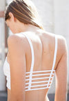&quot;Stylish&quot; White Padded Cut Out Back Cage Bra - lacysouls